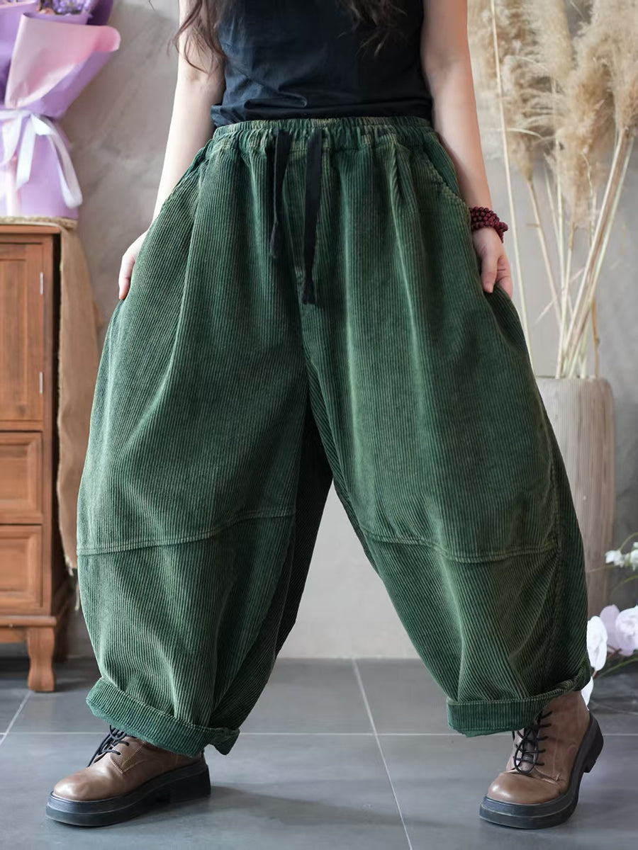 Women's Harem Trousers Relaxed Spliced Ankle with Elasticated Band 10