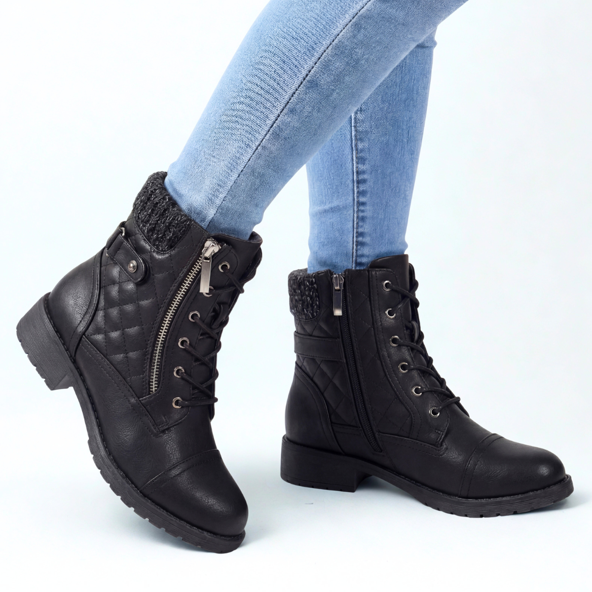 Women's Ankle Boots | Quilted Comfort & Secure Zip Fit 6