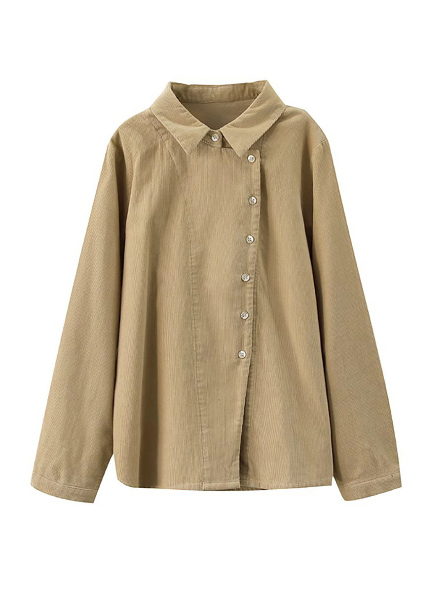 Women's Cardigan Retro Turn Down Collar Full Sleeve with Open Front