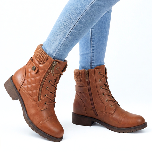 Women's Ankle Boots | Quilted Comfort & Secure Zip Fit 1