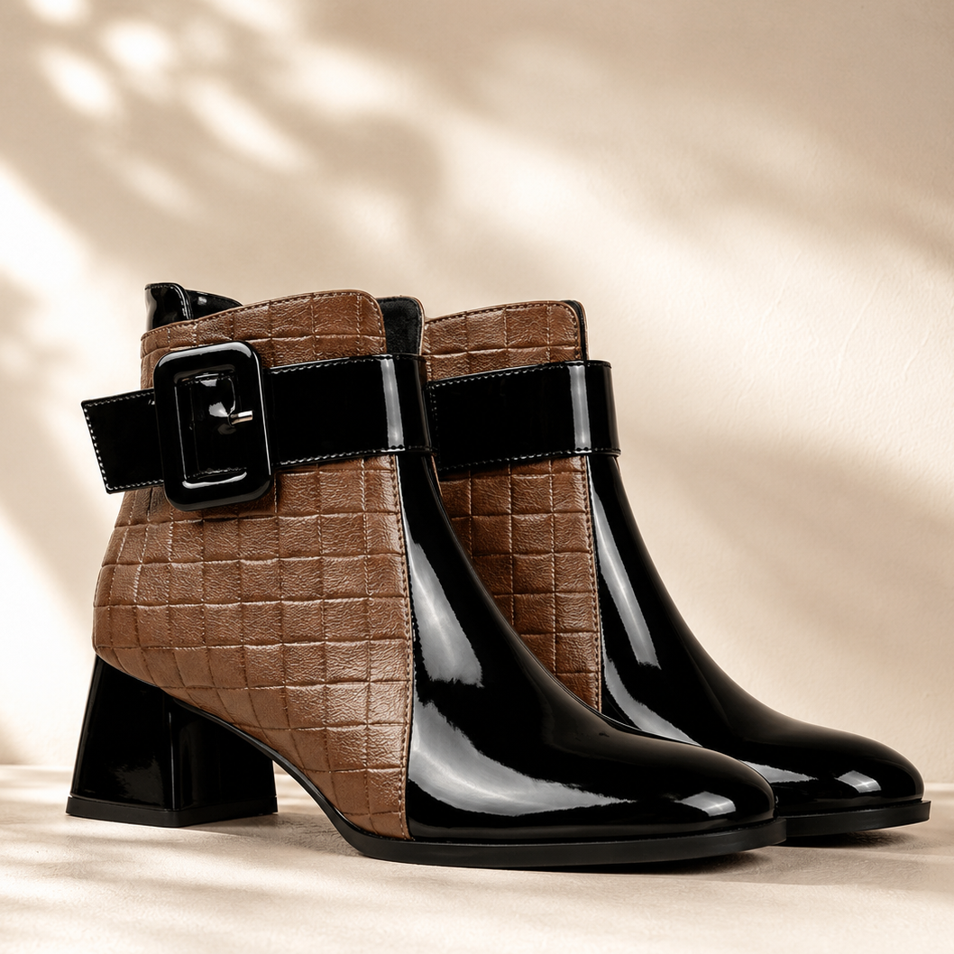 Women's Quilted Ankle Boots | Comfort & Stable Heel 11