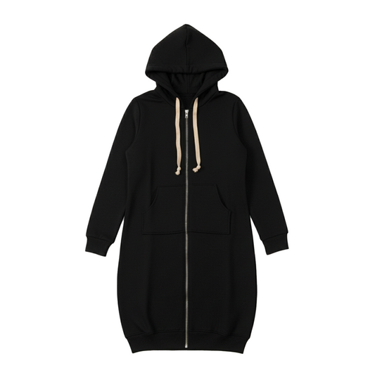 Bonnie - Cozy Longline Zip Hoodie for Everyday Style