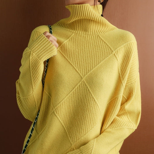 Chic Diamond Knit Sweater for Any Occasion