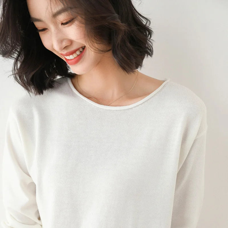 Chic Women's Long Sleeve Knit Sweater for Any Occasion