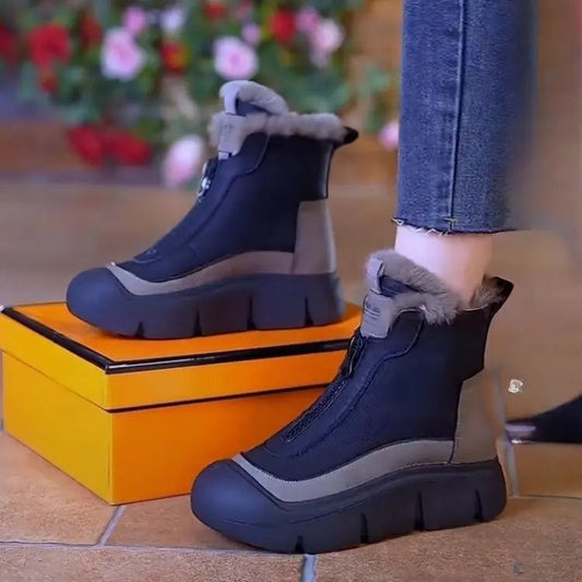 Women's Ankle Boots Minimalist Flat Heel Lightweight with Rubber Sole