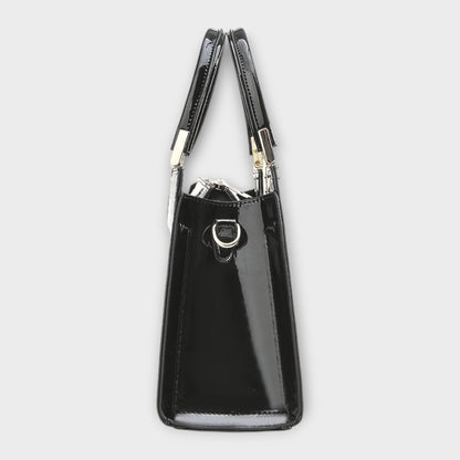 Glossy Crocodile Pattern Handbag for Chic Occasions