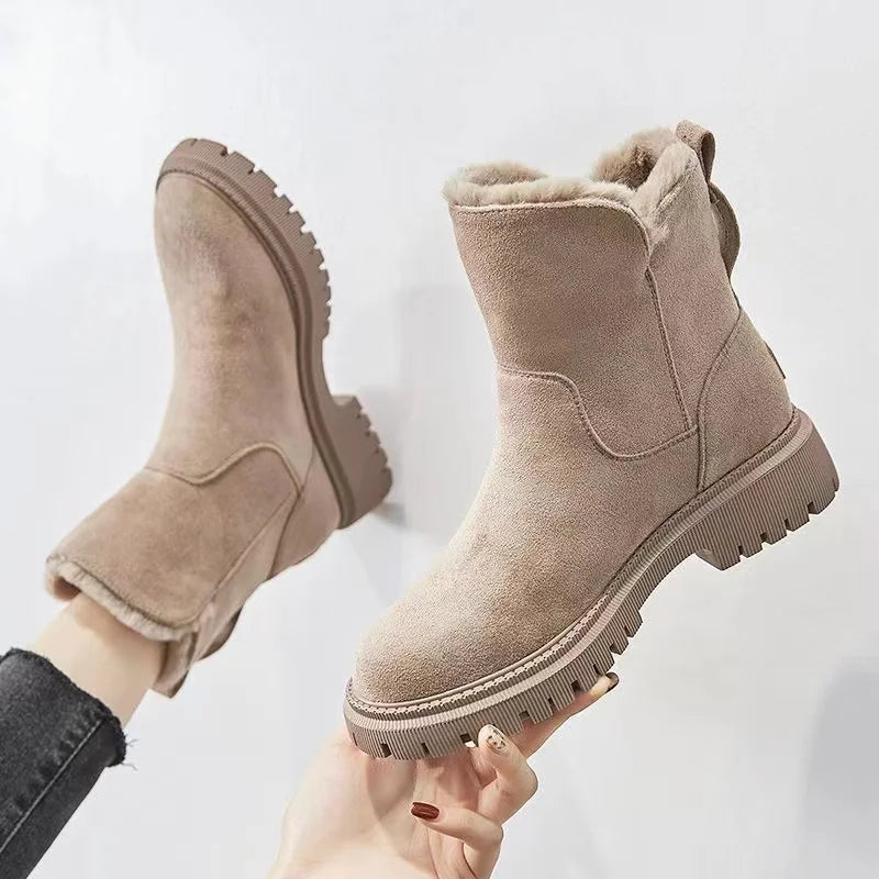 Kathryn - Chic Faux Fur Ankle Boots for Stylish Occasions