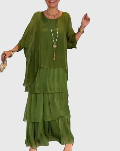 Long Dress Women's | Layered Ruffle & Elegant Design