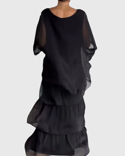 Long Dress Women's | Layered Ruffle & Elegant Design