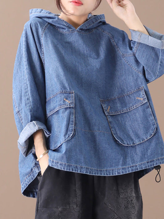 Women's Hoodie Loose Fit Hooded Long Sleeve Casual with Drawstring