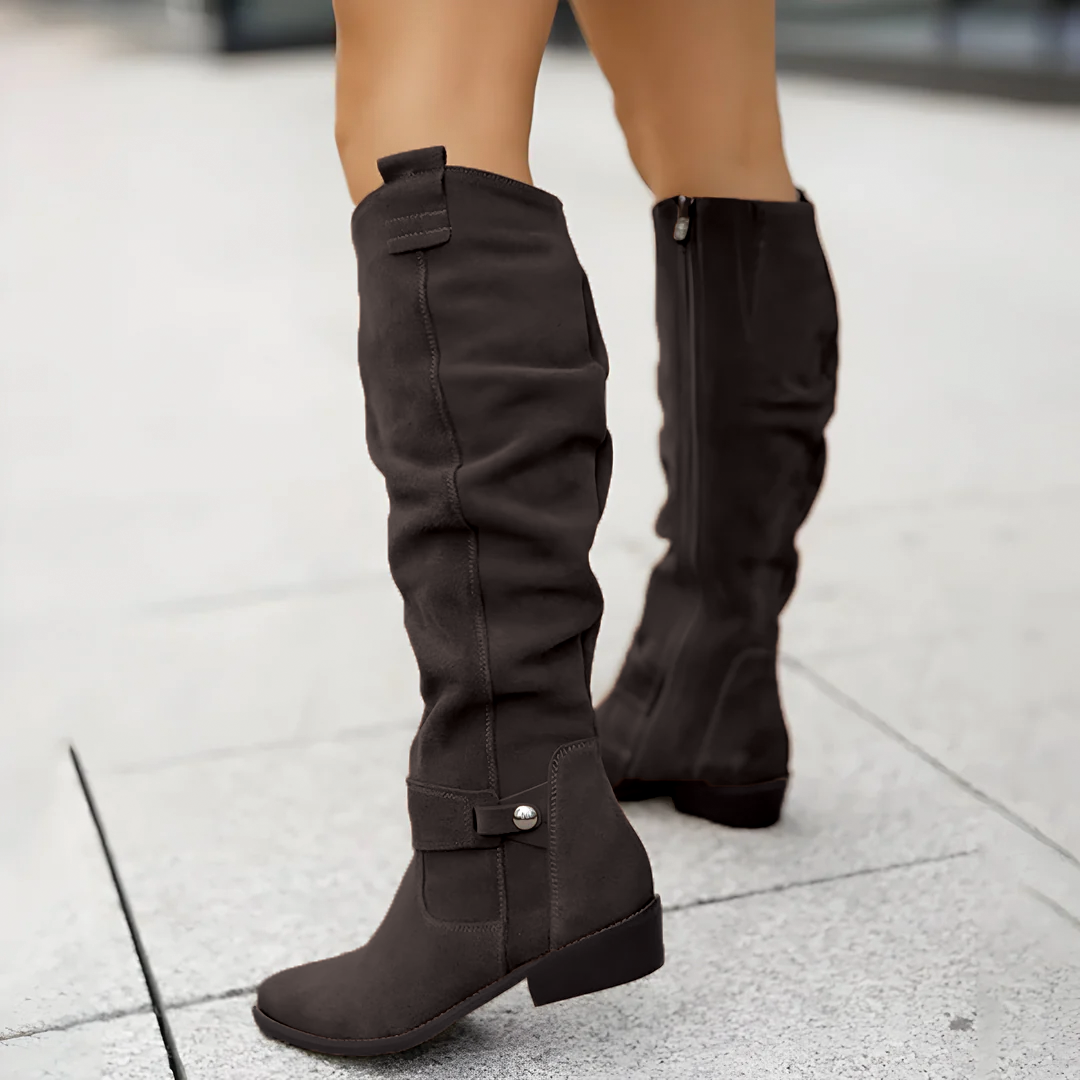 Sadie - Stylish Suede Knee-High Boots for Chic Occasions