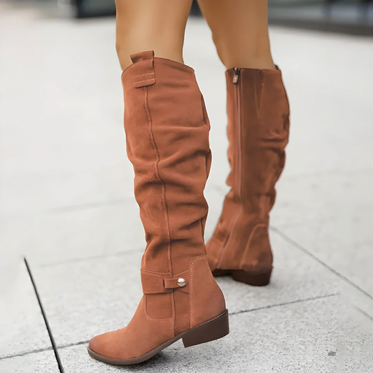 Sadie - Stylish Suede Knee-High Boots for Chic Occasions