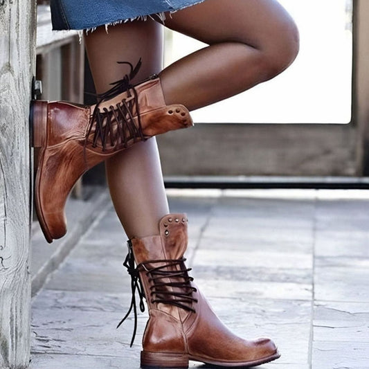 Women's Ankle Boots | Lace-Up & Block Heel