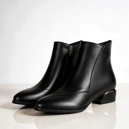 Women's Ankle Boots | Pointed Toe & Metallic Heel