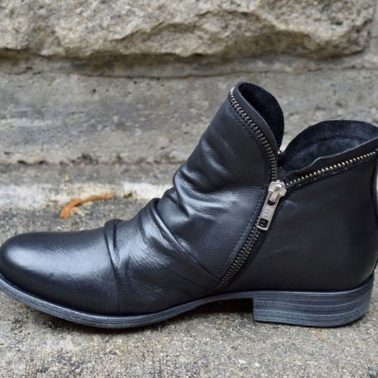 Women's Ankle Boots | Side-Zip & Low Heel Comfort
