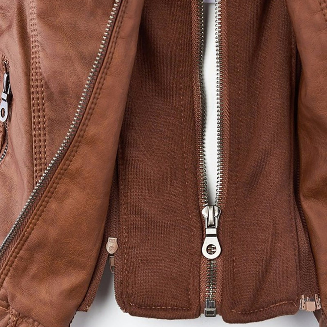 Women's Biker Jacket | Fitted Silhouette & Full Zip
