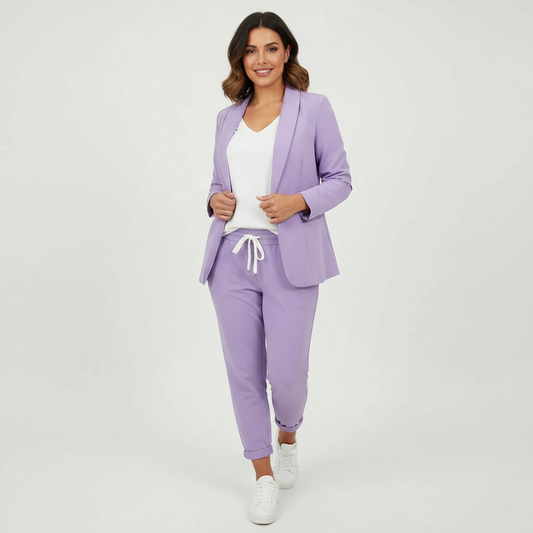 Women's Blazer Trouser Set | Smart Casual Comfort