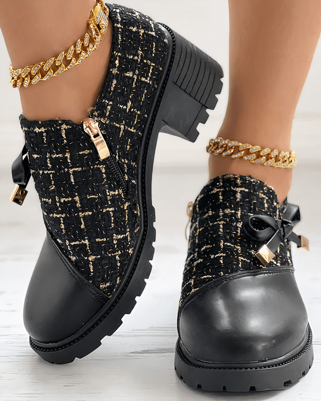 Women's Block Heel Loafers | Round Toe & Cushioned Comfort