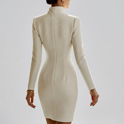 Women's Bodycon Dress | Half-Zip & High Collar