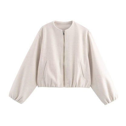 Women's Bomber Jacket | Cropped Fit & Elasticated Hem