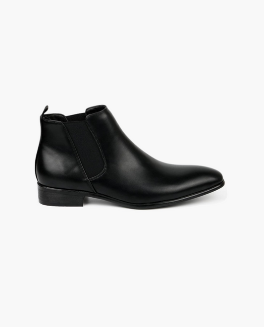 Women's Chelsea Boots Elastic Side Panels Pull Tab with Stacked Heel