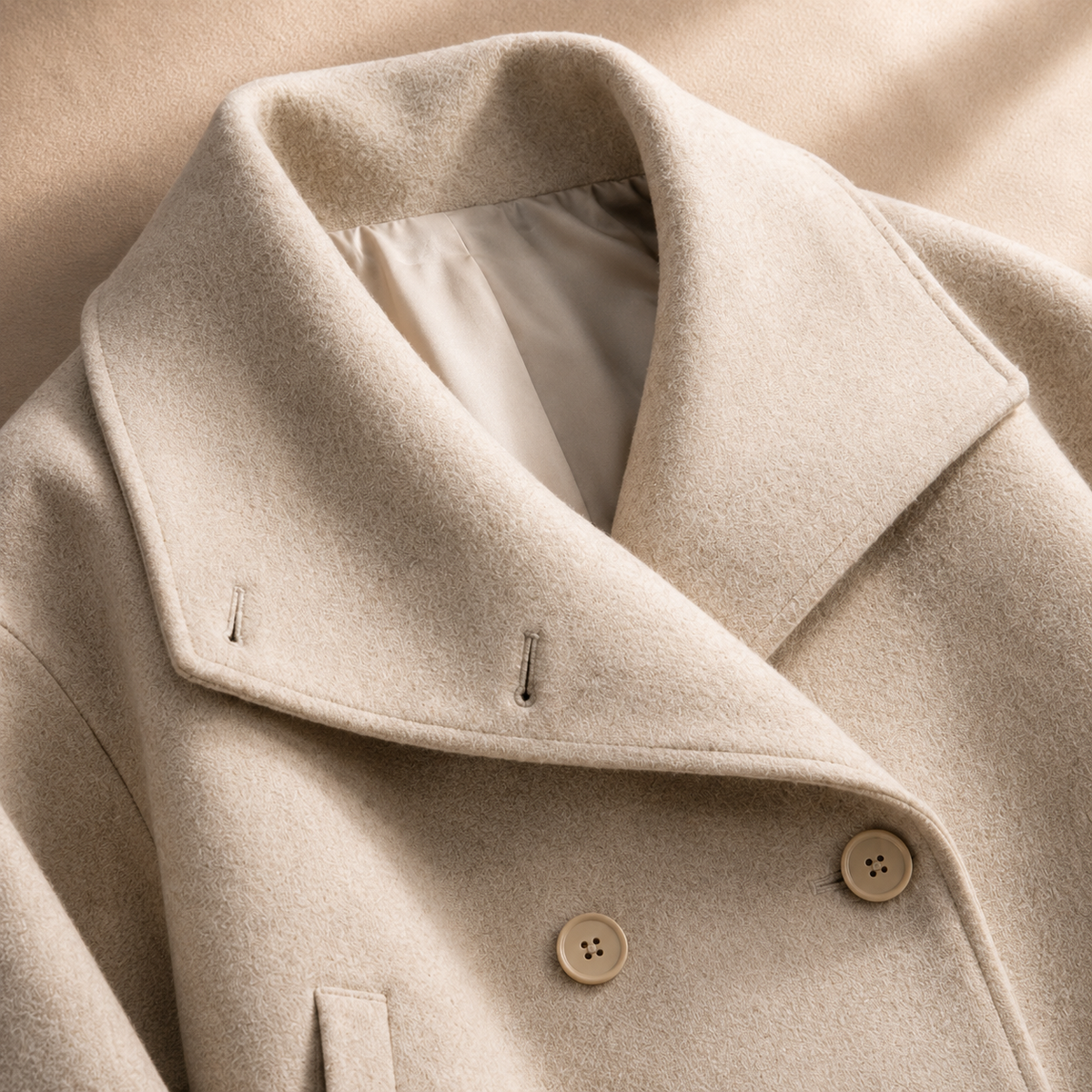 Women's Crop Coat | Oversized Collar & Cosy Finish