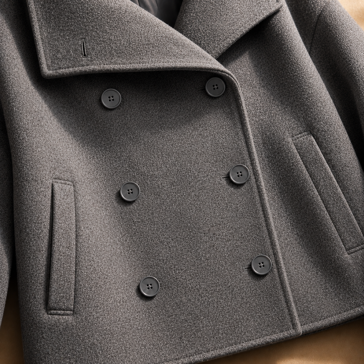 Women's Crop Coat | Oversized Collar & Cosy Finish