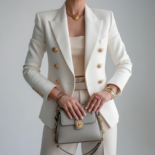 Women's Fitted Blazer | Double-Breasted Design