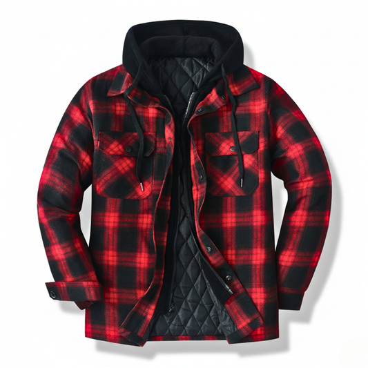 Women's Flannel Jacket | Hooded Insulated Warmth