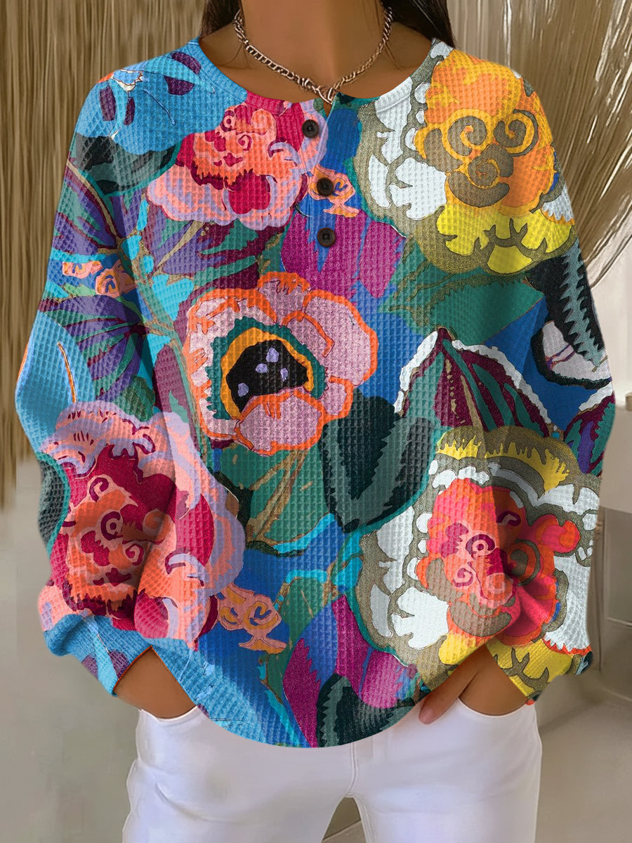Women's Floral Sweater | Extra Warm & Soft