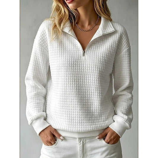 Women's Half-Zip Sweatshirt | Textured & Comfortable