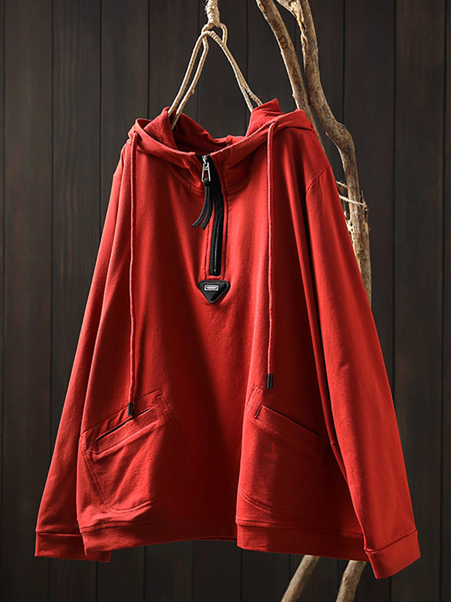 Women's Hoodie Full Sleeve Regular Fit Pullover with Drawstring Hood