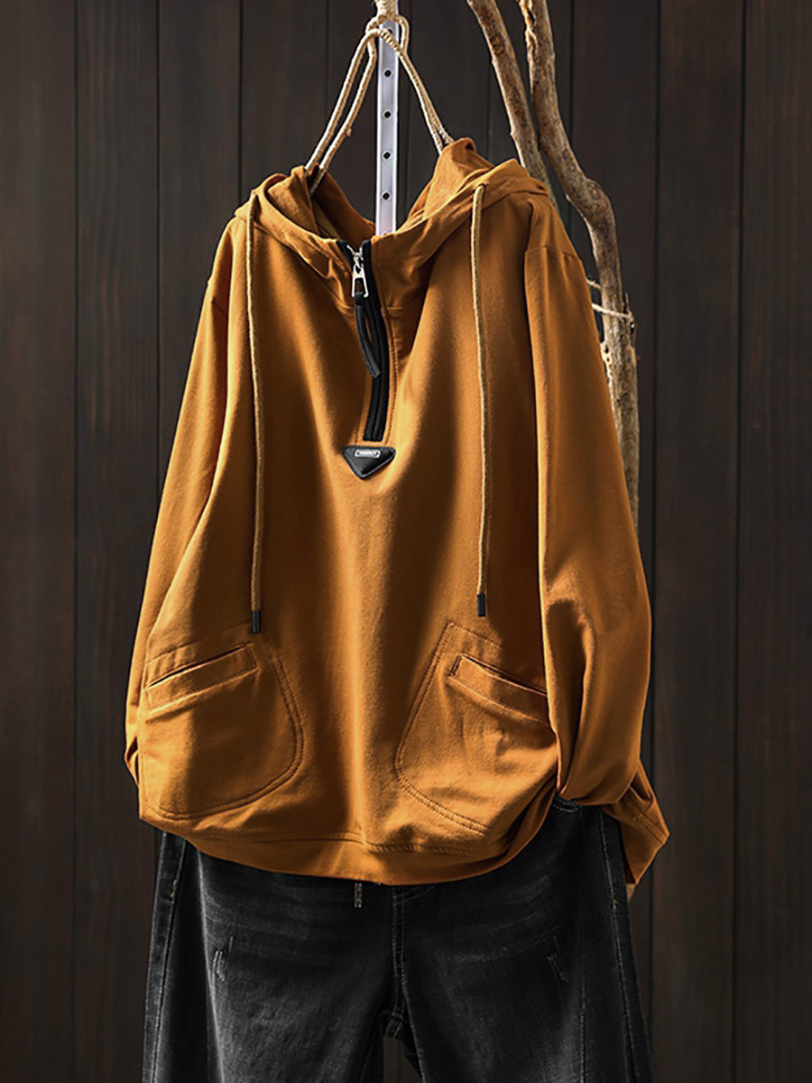 Women's Hoodie Full Sleeve Regular Fit Pullover with Drawstring Hood
