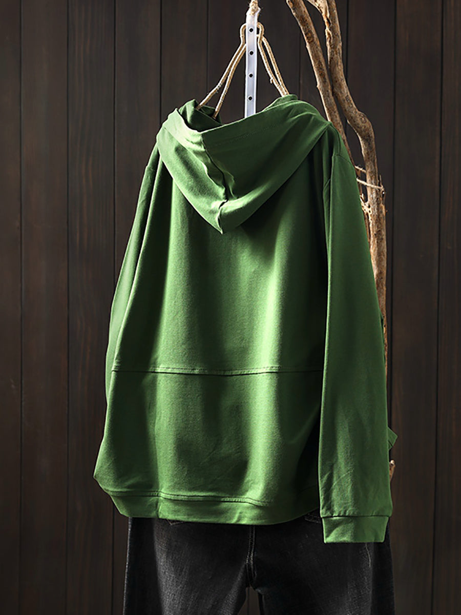 Women's Hoodie Full Sleeve Regular Fit Pullover with Drawstring Hood