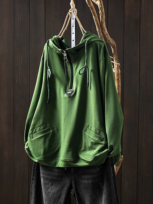 Women's Hoodie Full Sleeve Regular Fit Pullover with Drawstring Hood
