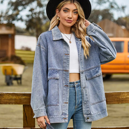 Women's Jacket | Press-Stud Front, Flap Hip Pockets