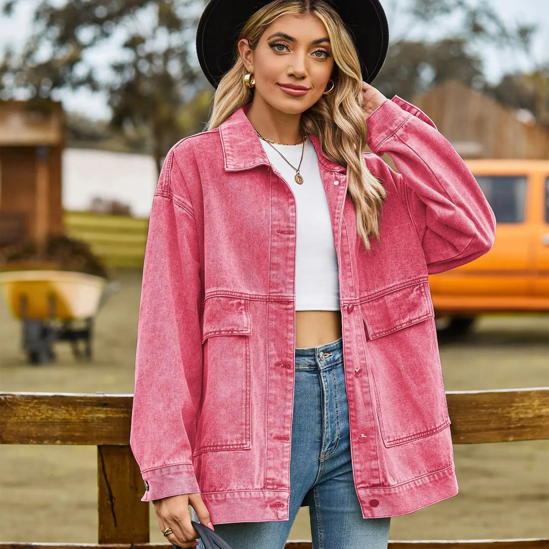 Women's Jacket | Press-Stud Front, Flap Hip Pockets