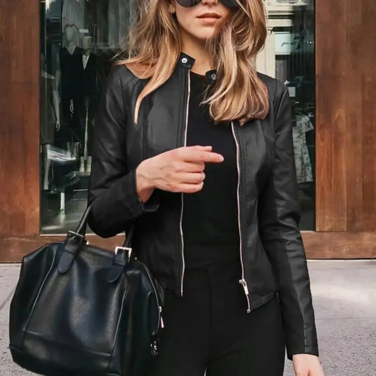 Women's Jacket | Stand Collar, Full-Length Front Zip