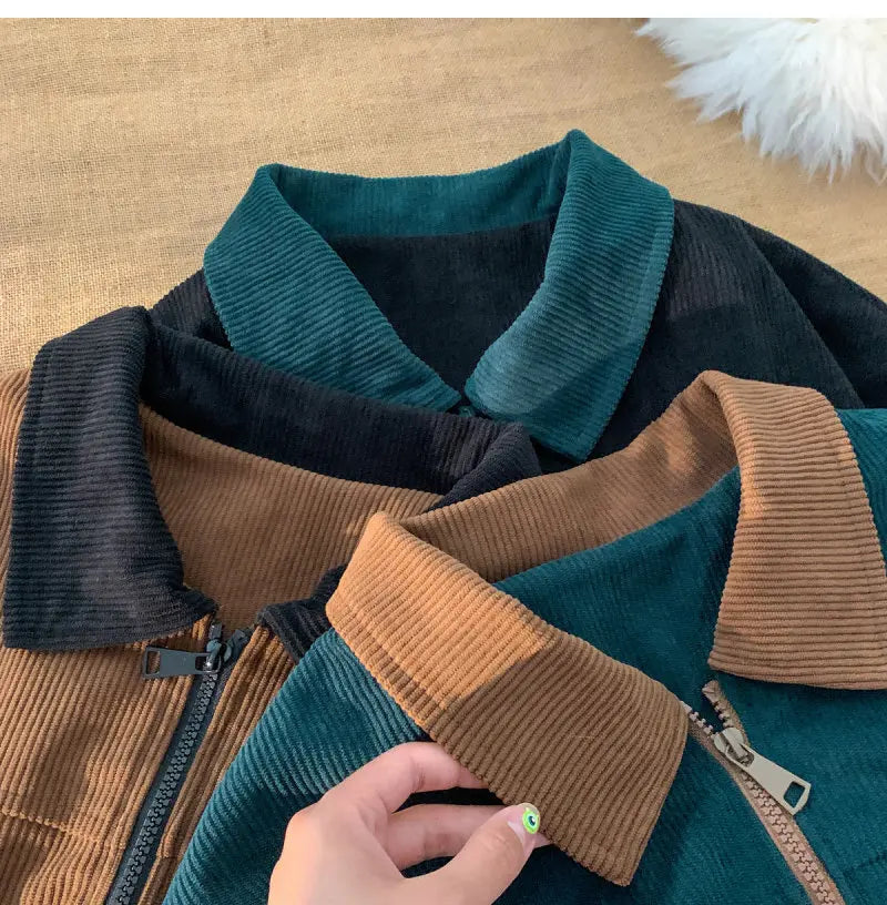 Women's Jean Jacket Ribbed Texture Modern Fit with Pockets Details