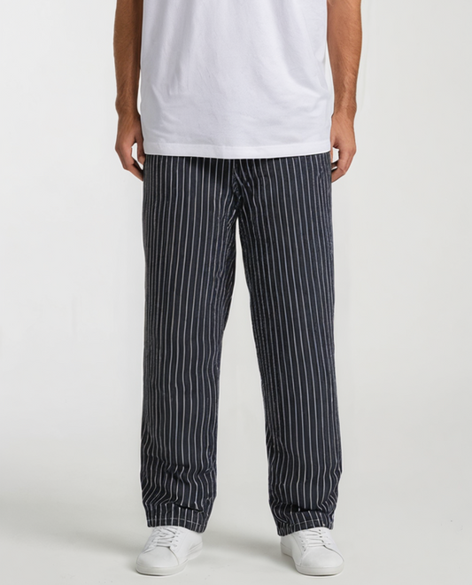Women's Jeans Loose Fit Tapered Striped Print with Relaxed Leg Drape
