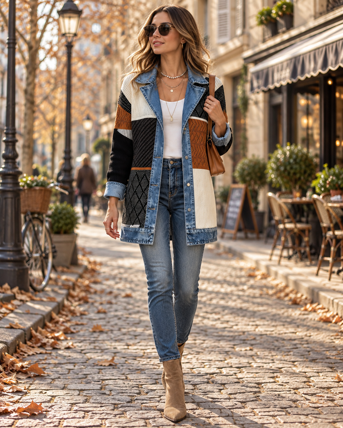 Women's Knit Jacket | Lapel Collar & Relaxed Fit