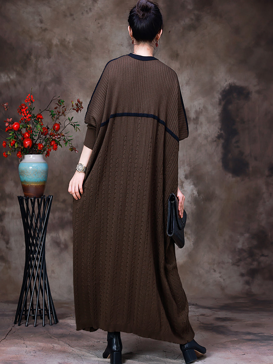 Women's Long Coat | V-Neck & Loose Fit