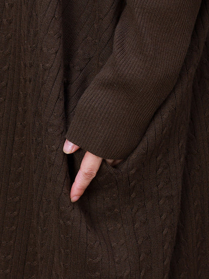 Women's Long Coat | V-Neck & Loose Fit
