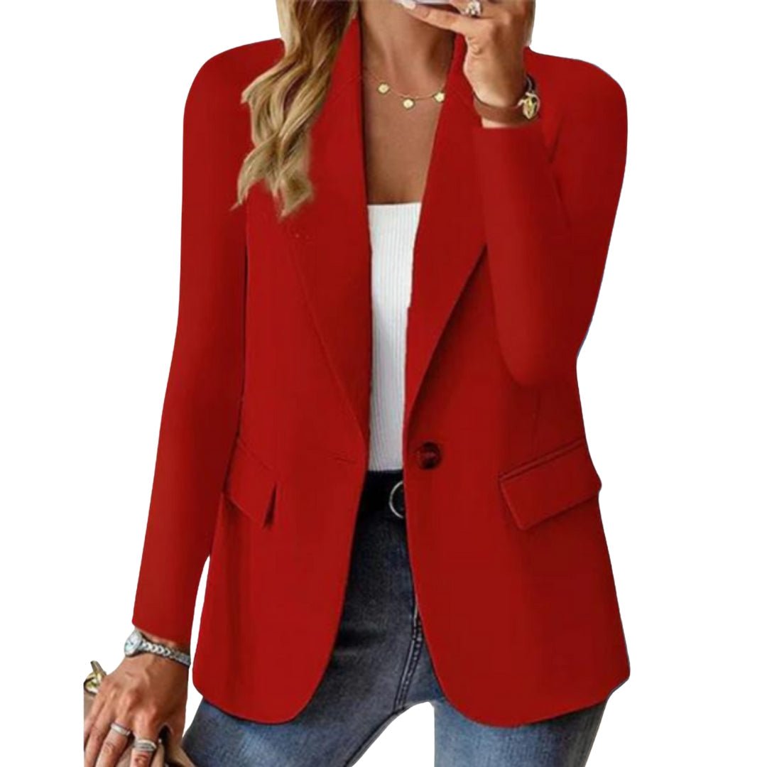 Women's Long Sleeve Blazer | Notched Lapel & Tailored Fit