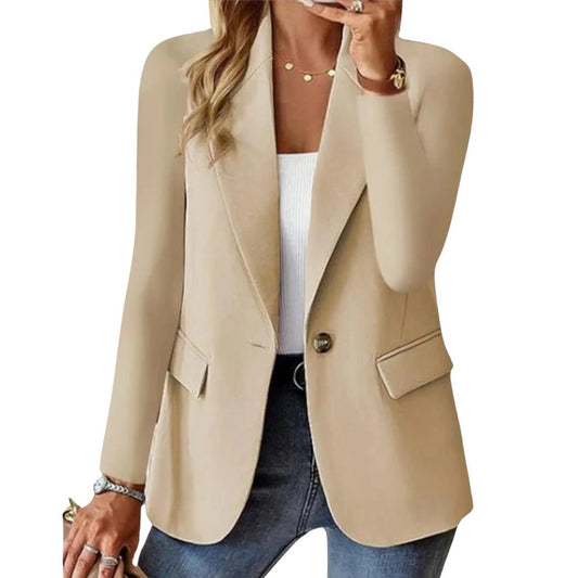 Women's Long Sleeve Blazer | Notched Lapel & Tailored Fit