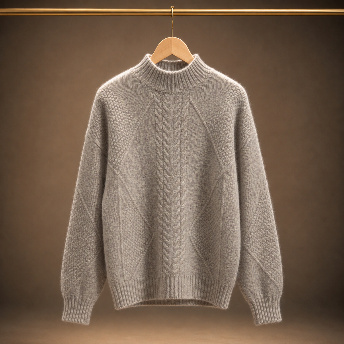Women's Mock-Neck Sweater | Cable Knit & Warm