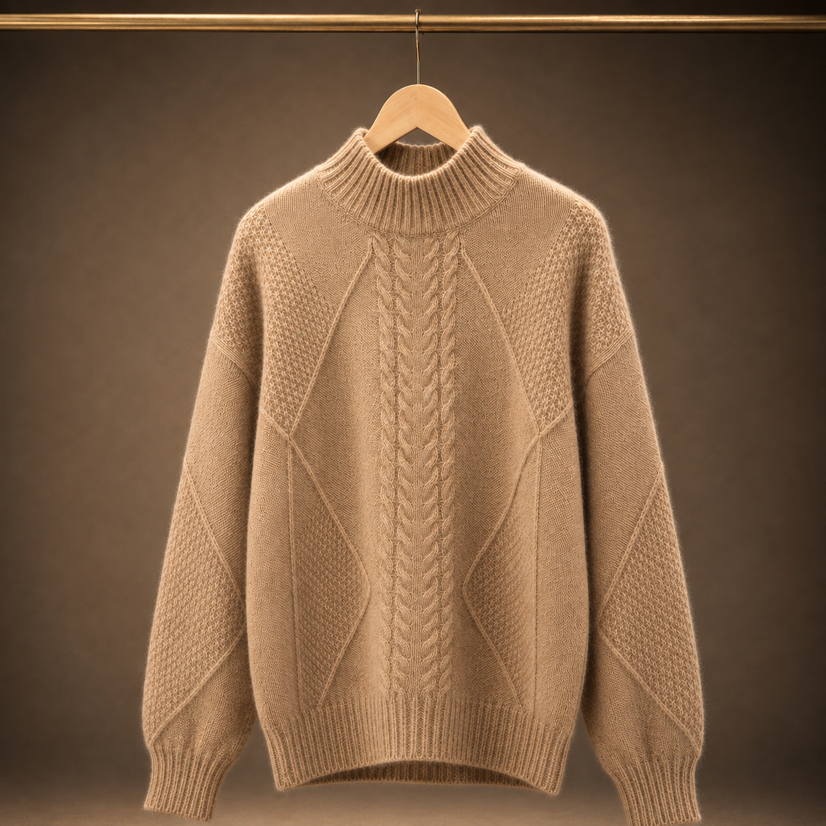 Women's Mock-Neck Sweater | Cable Knit & Warm