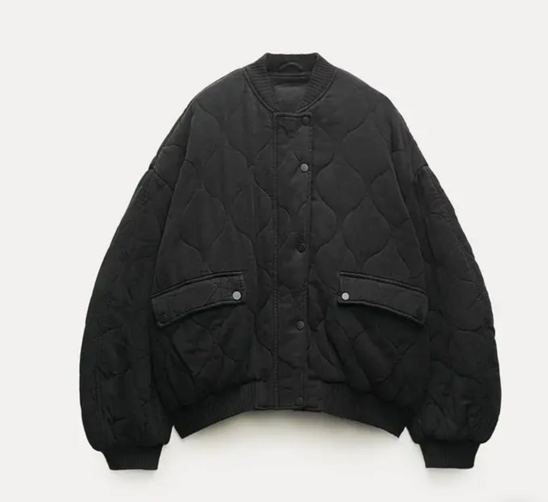 Women's Oversize Bomber Jacket | Quilted & Lightweight