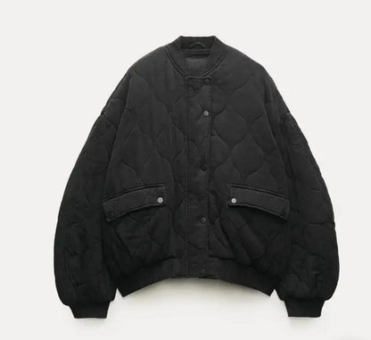 Women's Oversize Bomber Jacket | Quilted & Lightweight