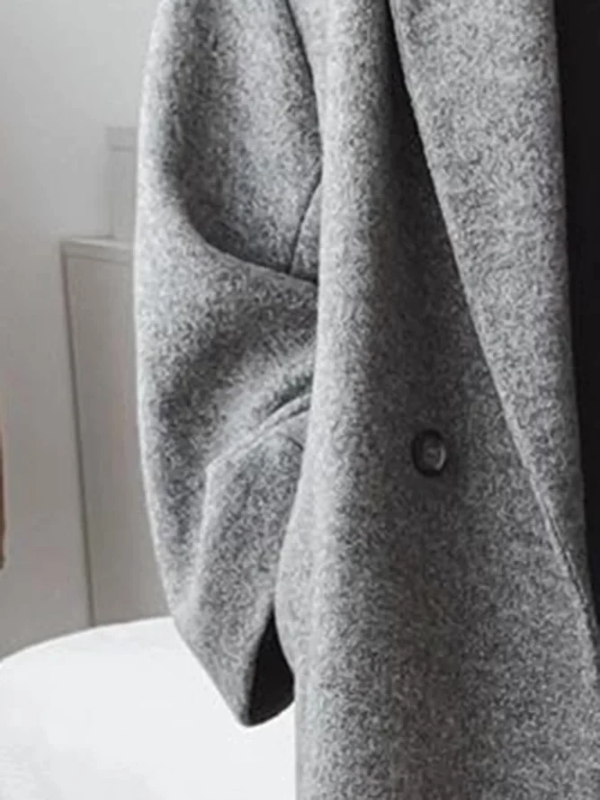 Women's Oversized Long Coat | Double-Breasted Warmth